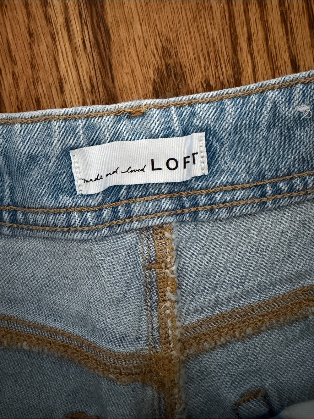 LOFT Light Blue Wide-Leg Jeans - Picture 2 of 3